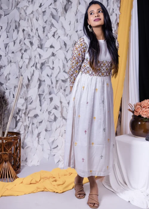 Ethinic Motifs Block Print Maxi Dress