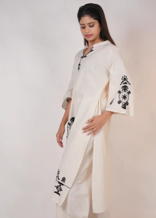 Cotton Embroidery Straight Cut Kurta